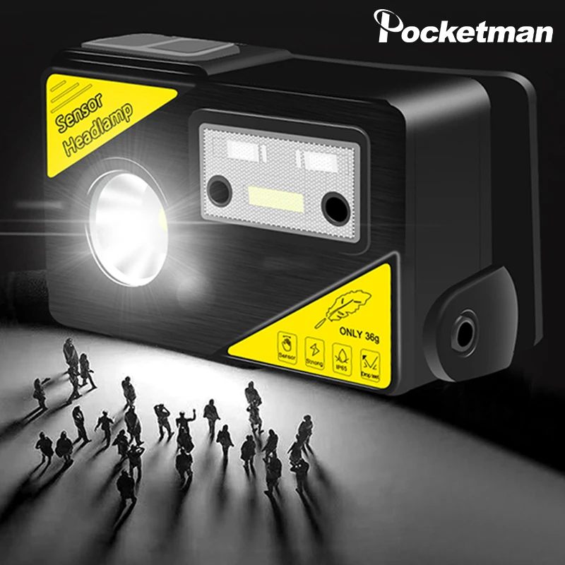 

8000Lm Powerfull Headlamp Rechargeable LED Headlight Built-in Long use Battery Head Flashlight Fishing Torch Light Lamp With USB