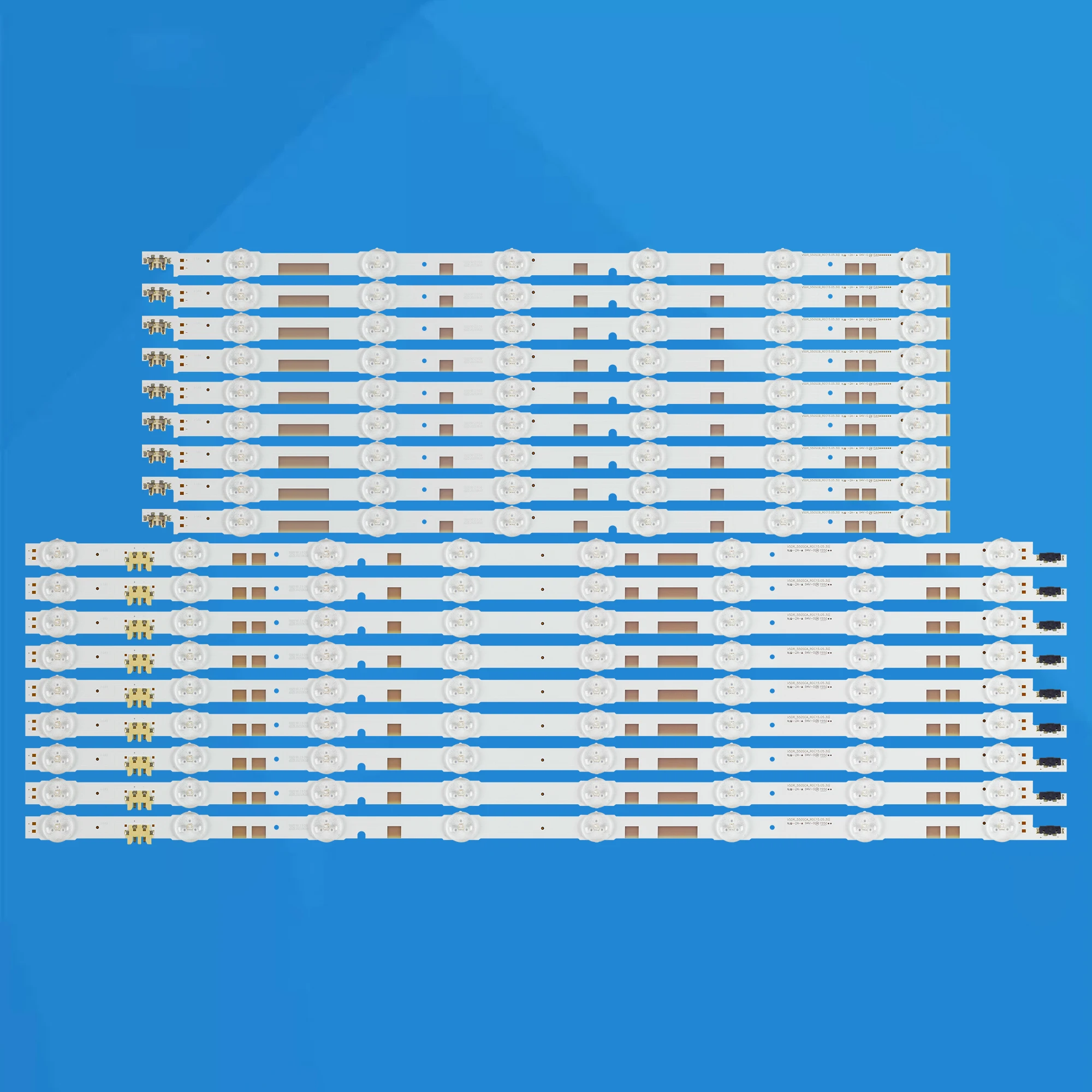 

New Kit 18pcs LED backlight strip for Samsung V5DR_550SCA_R0 V5DR_550SCB_R0 BN96-38481A BN96-38482A UE55JU6800K UE55JU6870U