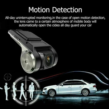 

170 Degree Car DVR USB Black 1080P APP Mobile Connection Driving Video