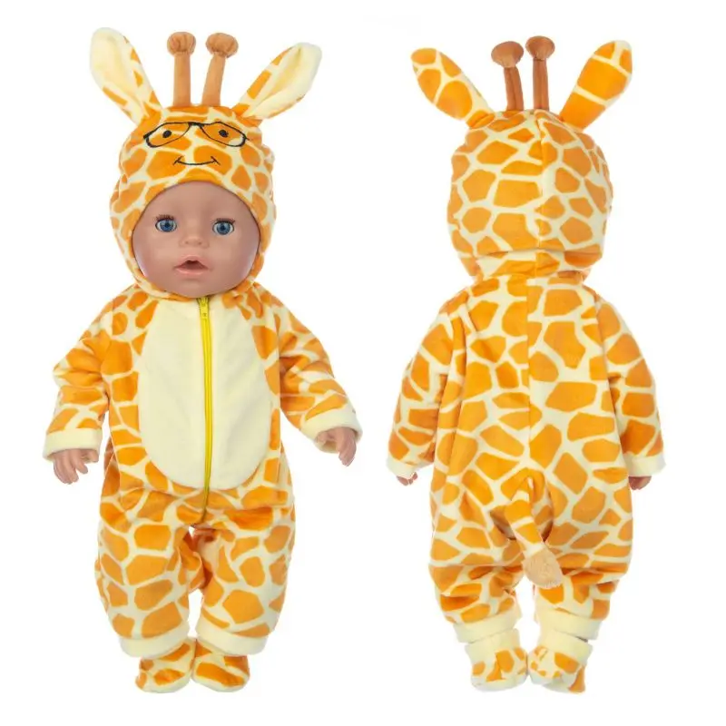 Barbie Doll Clothes Doll Clothes Animal Jump Suits For 43cm Baby Doll 17inch Born Babies Boy Doll Clothes