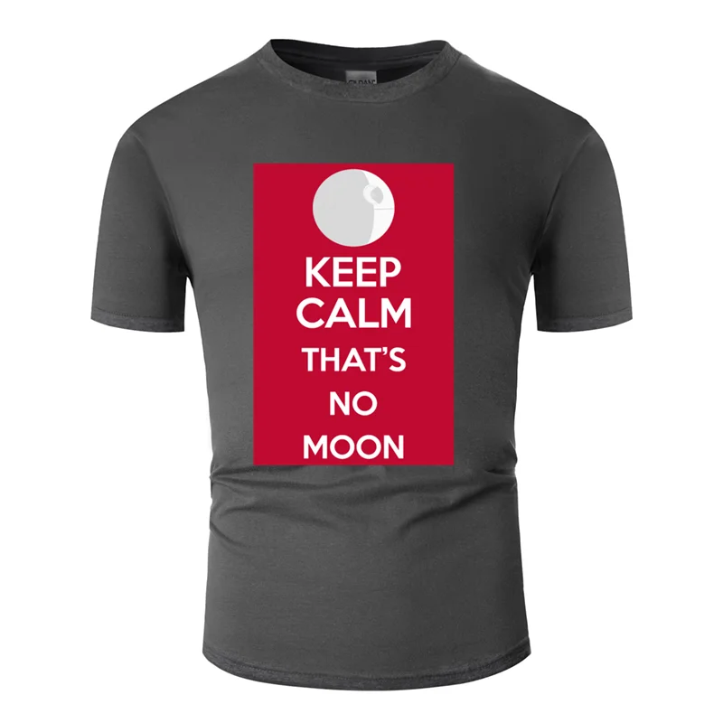 Футболка с Луной и надписью «Humor keep calm that's no», одежда для семьи Мужская футболка хлопковая Футболка с круглым воротником, европейский размер S-5xl