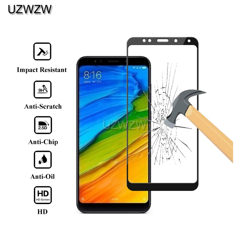 

Full Cover Tempered Glass For Xiaomi Redmi 5 Plus / Redmi 5 Tempered Glass Screen Protector For Xiaomi Redmi 5 Plus