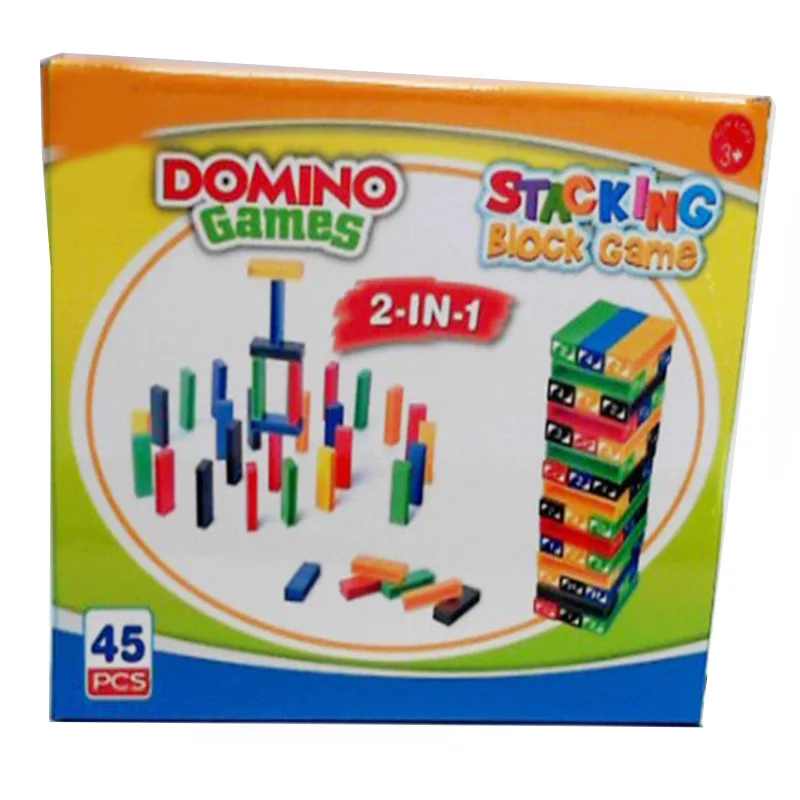 

Children Educational Building Blocks Toy DIY Domino And Jenga Fun-in-Toy