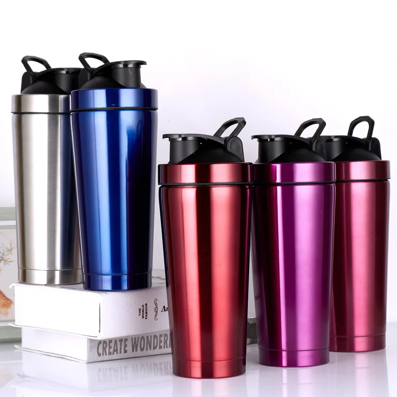 

Portable Stainless Steel Shaker Water Bottle Protein Powder Milk Mixer Travel Gym Shake Kettle for Fitness BPA-Free
