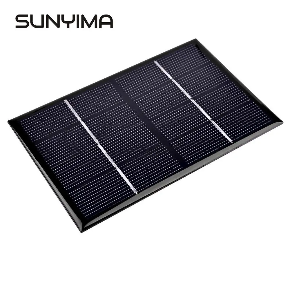 

SUNYIMA 1Pcs Solar Panel 4V 420mA Mini Solar System DIY For Battery Cell Phone Chargers 140*85MM Monocrystalline Silicon DIY