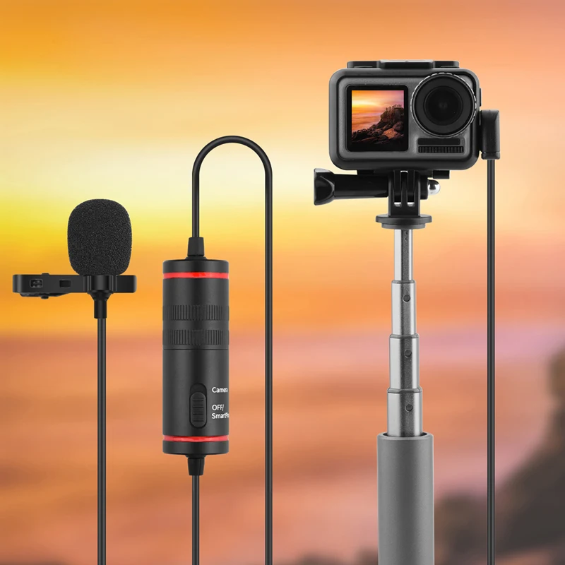 3 5 мм o Видео Запись отворотом микрофон для телефона Android Vlog OSMO Экшн камеры