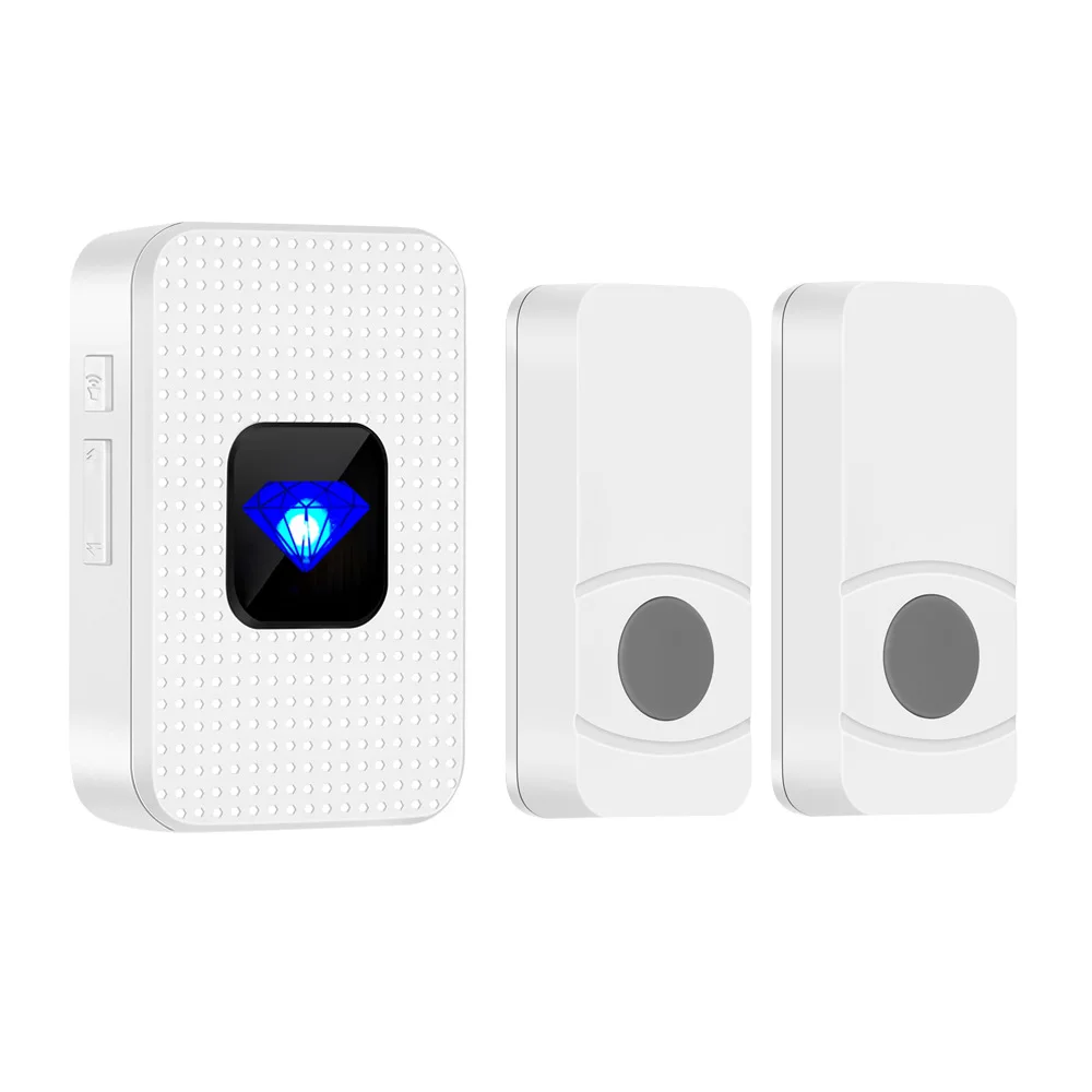 Outdoor Wireless Doorbell Security Calling Button Ofiice Home Door Bell IP55 Waterproof Smart LED Light Receiver Welcome Bells 