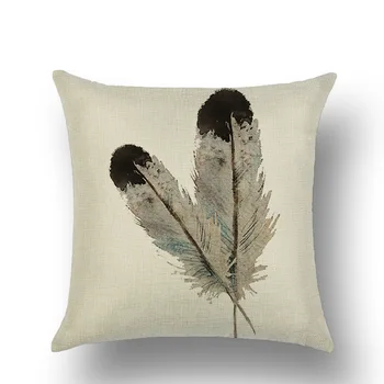 

New Style Hot Selling Proverbs Feather Compass Sword Theme Combination Pillow Cover Cushion Cover