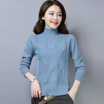 

NiceMix Turtleneck Sweater Women clothes 2020 sweaters femal Long Sleeve Pullover Sweater Female Knitted Tops Jumper Ladies