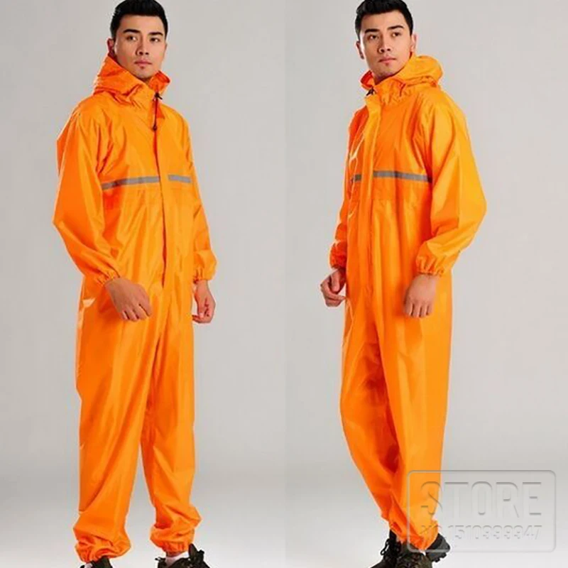 100% motorcycle Waterproof work raincoats clothes Conjoined reflective Full body safety protective clothing rain jackets suits