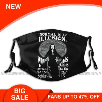 

Halloween Mouth Face Mask Morticia Addams Facial Mask with 2 Filters Nice Adult Fashion Mask