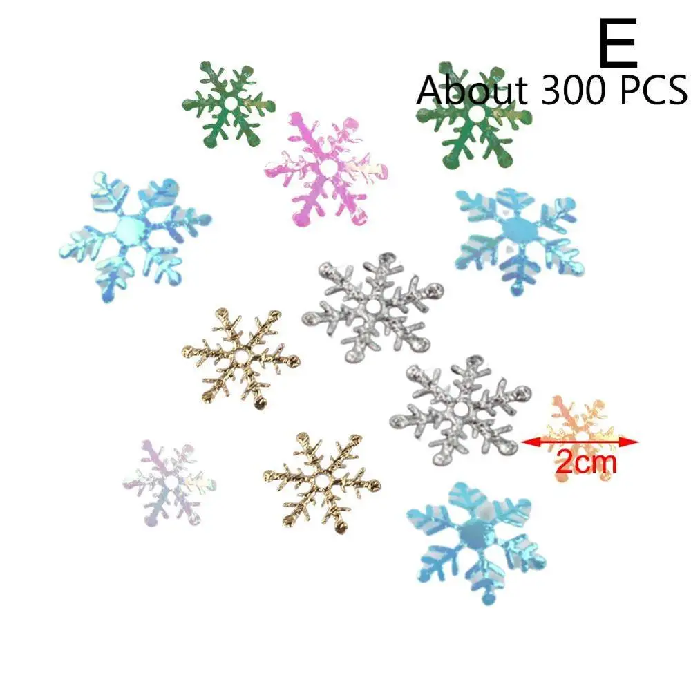 Около 300 шт рождественские украшения снежинки классические белые снежинки Рождественская вечеринка рождественские украшения - Цвет: E Color