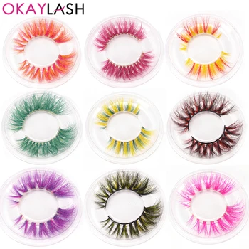 

OKAYLASH 3D Real Mink White False Eyelashes Cosplay Halloween Makeup Party Thick Soft Fluffy White Bottom Lower Fake Eye Lashes