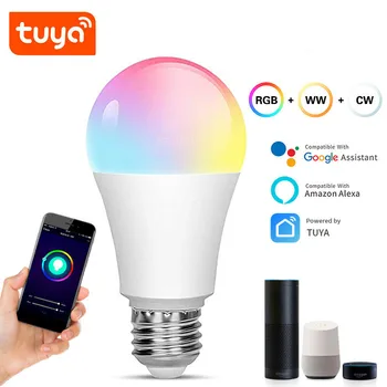 

Smart WIFI Light Bulb Alexa Voice Control Rgbcw Dimming Color A19 Globe Graffiti Smart Life