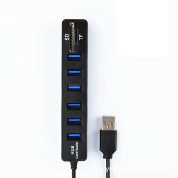 

8-Port Splitter Tf/Sd Card Reader Computer Hub Expansion High-Speed Chip Readable High-Speed High-Capacity Memory Card