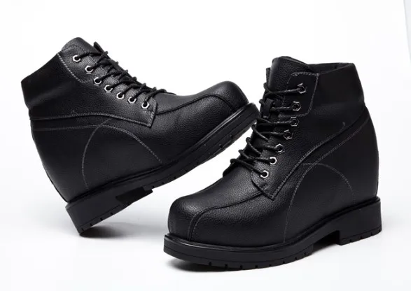 Super High Heel Men Shoes Hidden Height Increasing 14 CM Black Elevator Shoes Hombre Casual Shoes Fashion Man Shoe