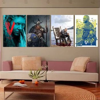 

Canvas painting Classic Tv Series Show Vikings Canvas Painting Posters Wall Pictures For Living Room Decorative Home Decor