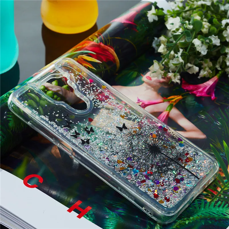 Redmi Note 9 Soft Case on For Funda Xiaomi Redmi Note 9 Case Xiomi Redmi Note 9 Cover Dynamic Liquid Glitter Phone Cases Etui xiaomi leather case case