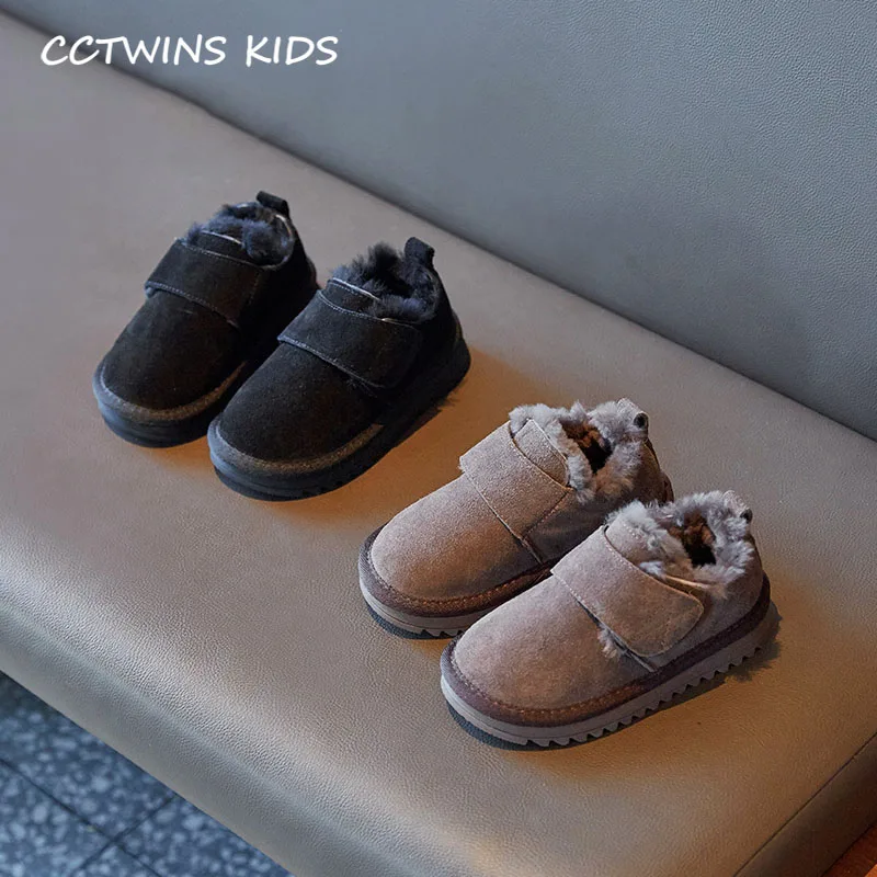 CCTWINS/детская обувь; коллекция года; Зимние Детские Модные ботильоны; брендовые зимние ботинки для маленьких мальчиков; теплая замшевая обувь черного цвета для девочек; SNB099
