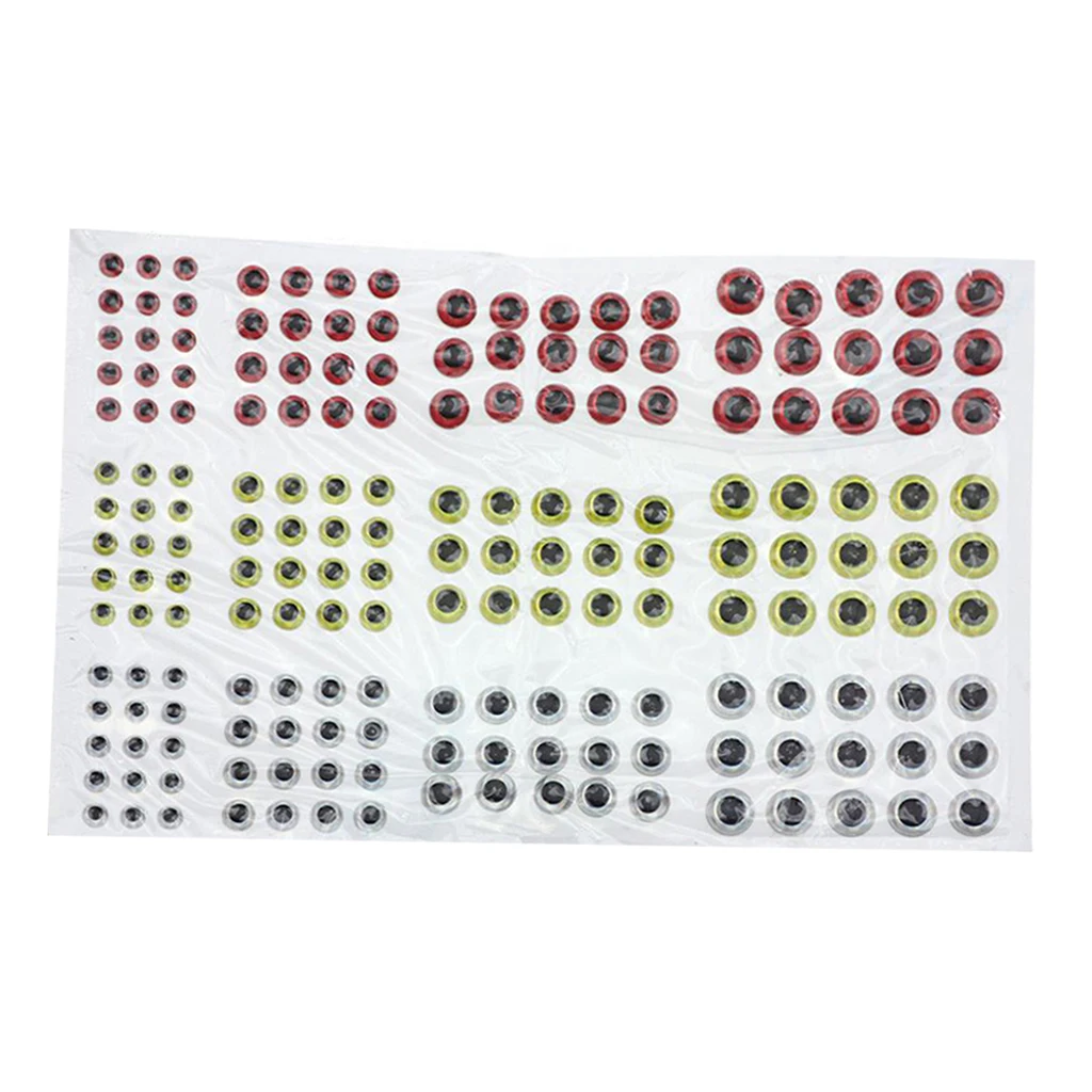  183pcs Waterproof Fishing Lure Eyes 3D Holographic Eyes Fly Tying Jigs Crafts DIY Fly Fishing Accessories 5mm/4mm/3mm/2mm 