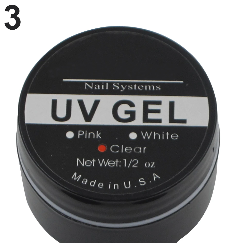 1 Bottle Transparent UV Nail Gel Poly Gel Manicure Tool UV Builder Extension Gel Nail Art Varnish