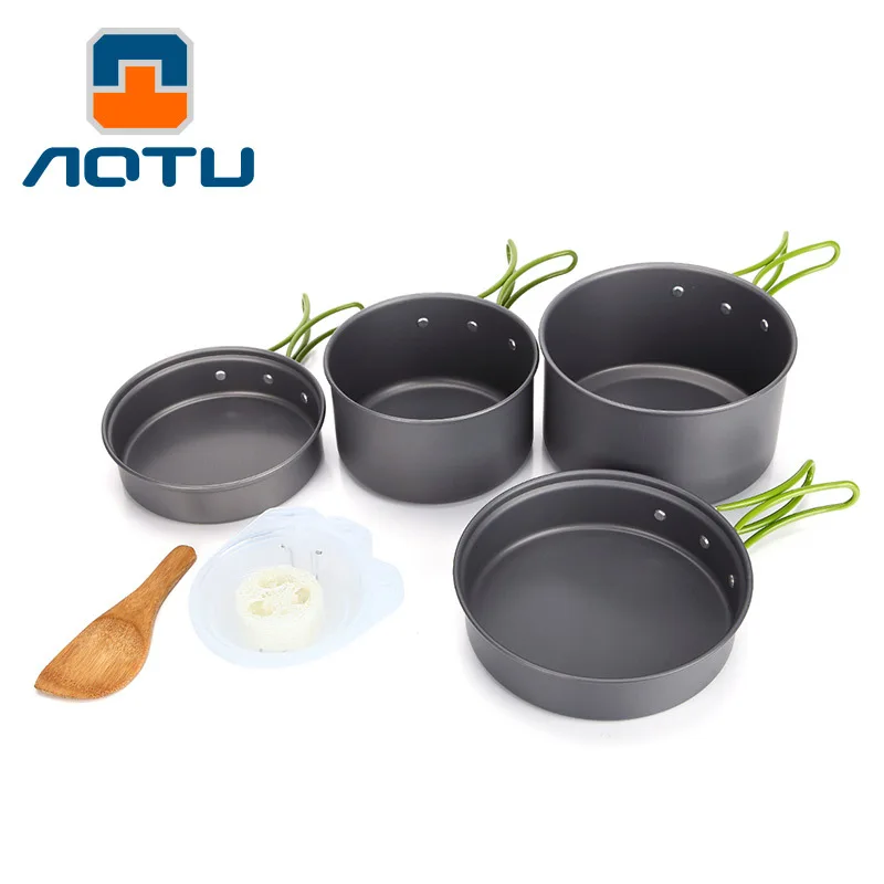 

Outdoor Tableware Camping Stew Pot Portable Frying Pan Mountain Climbing Hot Pot Grill Pan Cross Border DS-301 a Generation of F