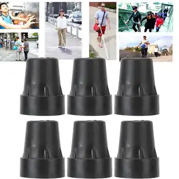 

6pcs Walking Stick Bottom Pads Anti-Slip Walking Canes End Cover Tip Accessory Walking Stick Tips c