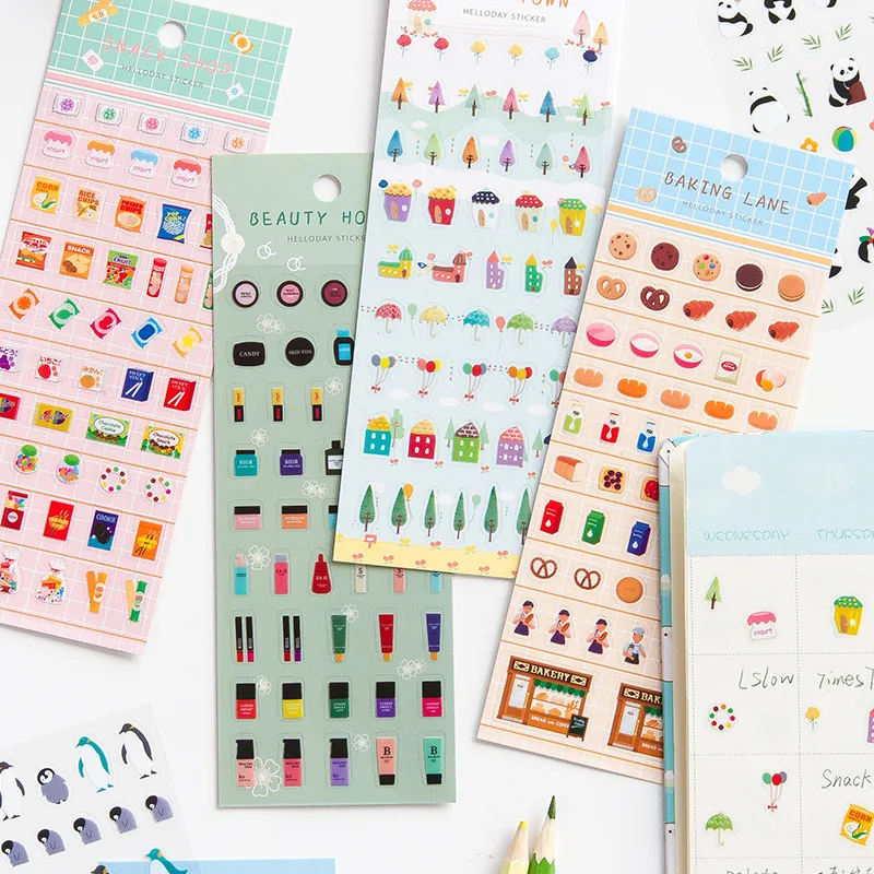 

Message Interesting Small Adhesive Paper Mini Daily Life Series 6-PDA Diary DIY Mobile Phone Decoration Children Stickers