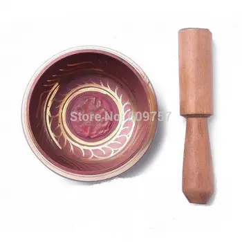 

zmr about YOGA Tibetan Red Singing Bowl HIMALAYAN hand hammered CHAKRA MEDITATION Religion gift Wholesale 2pcs bronze Bowl sets