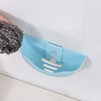 

Hanging Soap Box Wall Mounted Plastic Soap Dish Drain Shelf No Drilling Adhesive Bathroom Organizer Rack Soap Holder 4 Colors