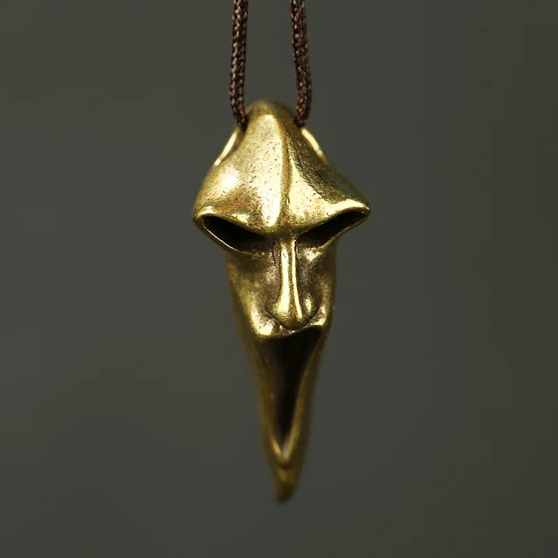 skull face pendant copper (3)