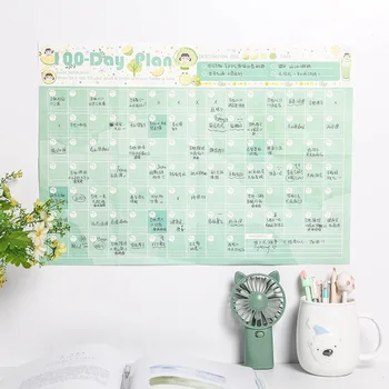 

1X Sweet Fruits 100 Days Plan Schedule List Destination Goal Project Check-in