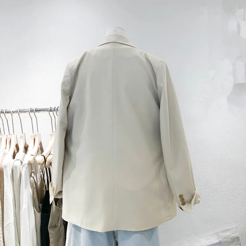 

2019 South Korea Spring Clothing New Style British Style Loose Casual Versatile Small Suit Coat Women's OL Solid Color Blazer