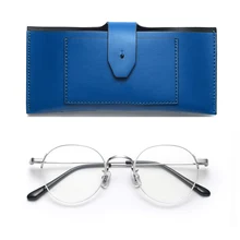 Нежные титановые очки мужские wo мужские сверхлегкие круглые от близорукости, по рецепту оправы мужские металлические оптические Безвинтовые очки