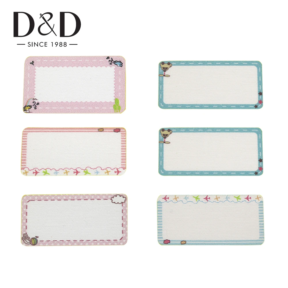 Cartoon Washable Iron on Name Labels Children Garment Fabric Tags Custom Clothing Labels For School Kids Garment Accessories