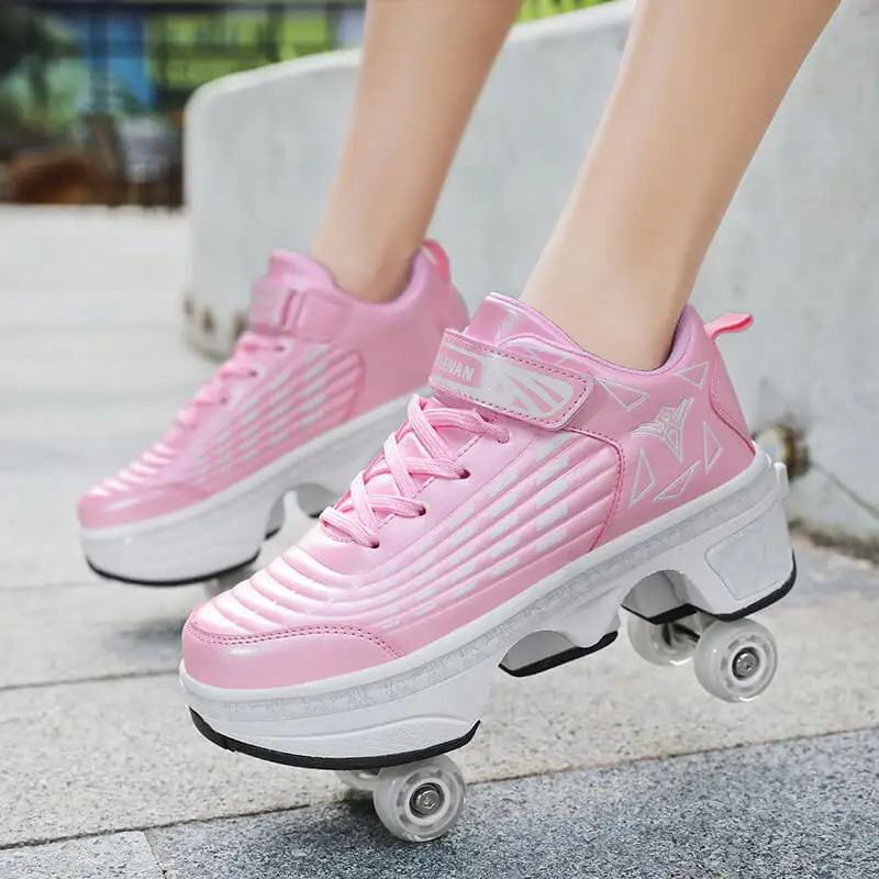 Zapatos De Deformación Para Y Mujer, Zapatillas Con Cuatro Ruedas, Patines, Regalo De Cumpleaños - Zapatos De Niños - AliExpress