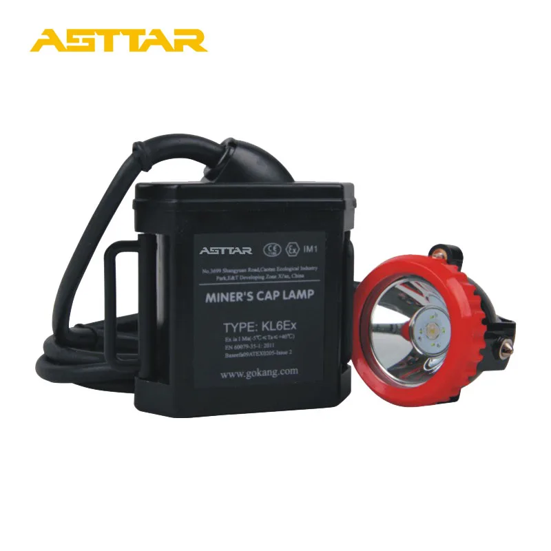 

ASTTAR KL6Ex High Power Safety Explosion-Proof Lthium Battery Miners Headlamp ATEX CE rechargeable LED mining cap lights lamp
