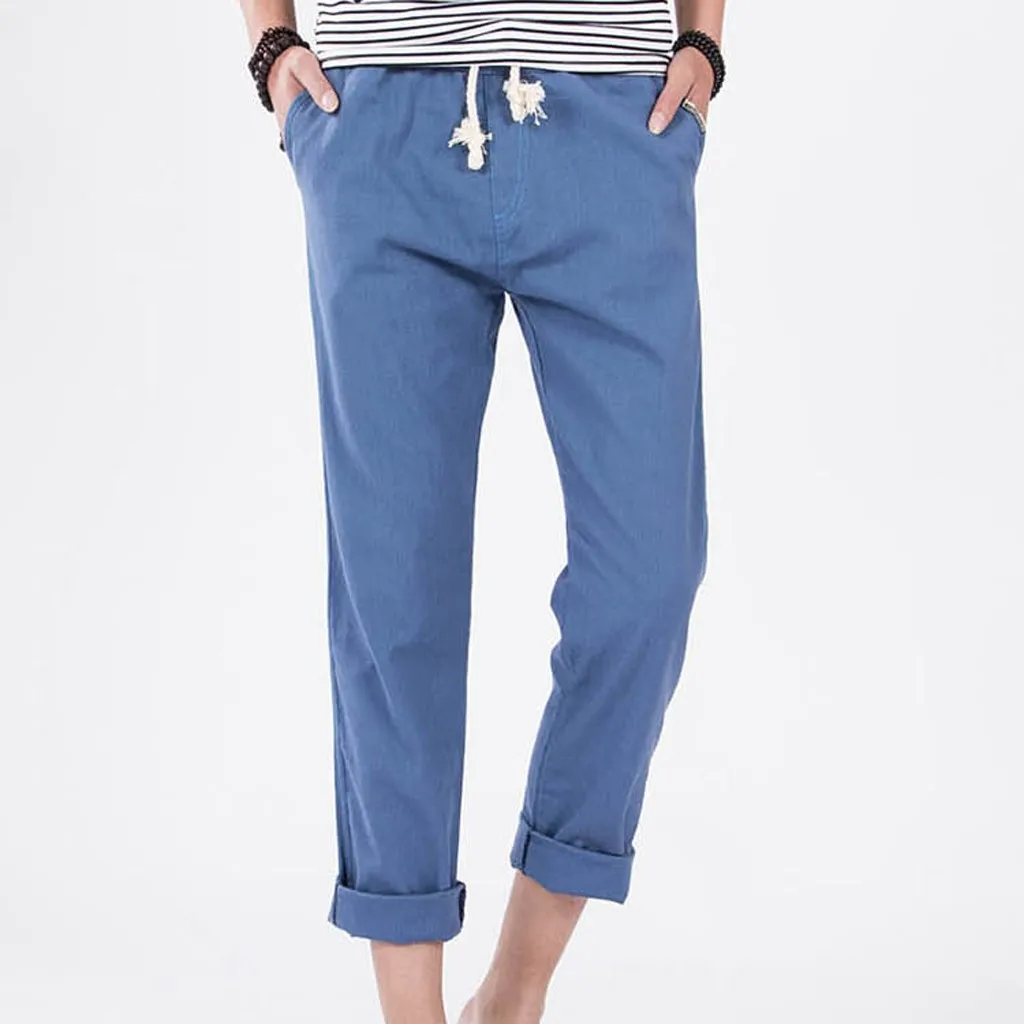 Vogue Tide Мужские s брюки для мужчин Новые однотонные черные свободные мульти-карманные рабочие брюки троса брюки