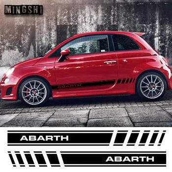 

2 PCS Car Vinyl Side Stripes Stickers Auto Graphics Decals For Fiat 595 Abarth