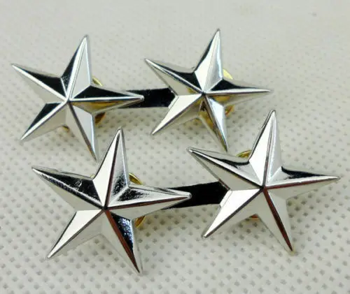 PAIR OF WW2 US ARMY OFFICER 2 STAR MAJOR GENERAL RANK BADGES UNIFORM PIN shop5605101 | Спорт и развлечения