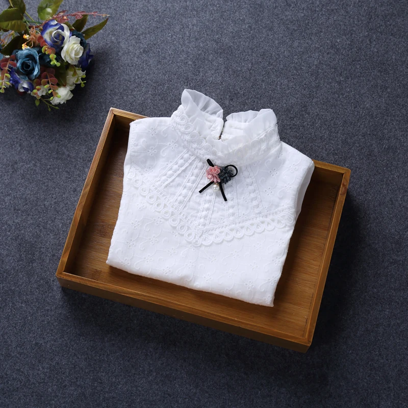 Girls Blouses Children Tops Autumn Girl Blouse Kids Spring Clothes Girls Shirt Long Sleeve 90~160 party ceremony princess
