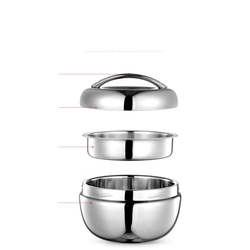 0.8- 1.3L Portable Apple Shape Vacuum Insulation Stainless Steel Bento Box For Office Student Thermal Lunch Box Food Container