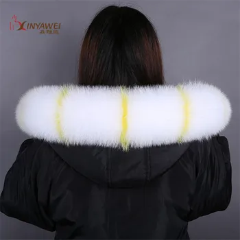 

2019 100% Real Fox Straight Collar Soft Fur Collar Warm Winter Scarf Womens Real Fox Fur Collar Fox Fur Cap Fur Collar.
