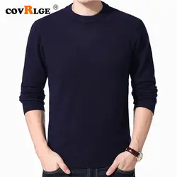 Covrlge 2019, осенне-зимний Повседневный удобный мужской свитер с круглым вырезом, полосатая флисовая тонкая трикотажная одежда, мужские