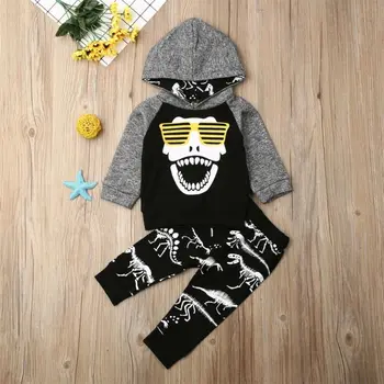 

Newborn Baby Girls Boy Hooded Tops Pants Tracksuit Trousers Outfits Clothes Sets