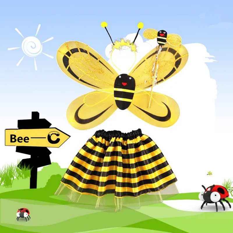 Повязка на голову с пчелиными крыльями и юбкой|bee wing|costume partyfairy costume |