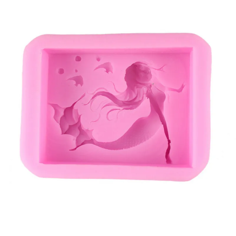 Mermaid Fish Silicone Soap Mold Craft Art Molds Soap DIY Mould Making Chocolate Mold Silicone Supplies Maker Tools