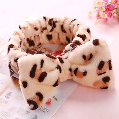 Leopard Повязка для мытья волос, макияж, лента для волос, Корея, милые свежие кошачьи уши, красота, платок, маска, лента для волос, повязка для волос - Цвет: Leopard