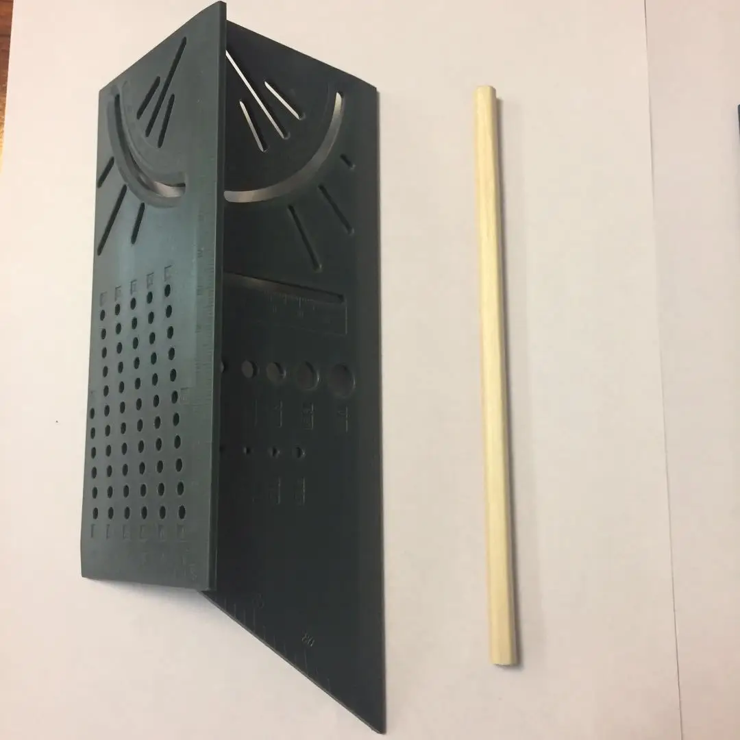 Пластиковая деревообрабатывающая Калибровочная линейка 3D Mitre углоизмерительный квадратный единица измерения Инструмент 45 градусов линейка
