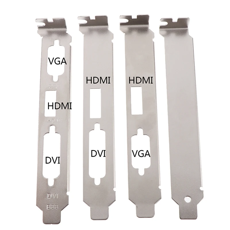 Фото Низкопрофильный или высокий Кронштейн-адаптер HDMI, DVI, DP, VGA, перегородка для набора графических видеокарт половинной высоты, 1 шт. №1